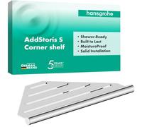 hansgrohe AddStoris S - repisa de Ducha, Cesta de Ducha, repisa esquinera baño, estanteria baño, Cromo, 41761000