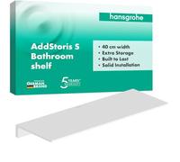 hansgrohe AddStoris S - repisa Ducha, estantería Ducha, repisa baño, Accesorios baño, Accesorios Ducha, Blanco Mate, 41794700