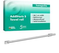 hansgrohe AddStoris S - toallero baño, toallero de Pared, fijación Oculta, Accesorios de baño, Cromo, 41767000