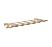 hansgrohe AddStoris S - toallero de baño con repisa, toallero de Pared, fijación Oculta, Accesorios de baño, Bronze Cepillado, 41781140