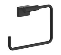hansgrohe AddStoris S - toallero de baño, toallero de aro, para Montaje en Pared, fijación Oculta, Accesorios de baño, Negro Mate, 41784670