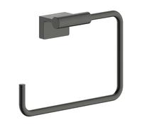hansgrohe AddStoris S - toallero de baño, toallero de aro, para Montaje en Pared, fijación Oculta, Accesorios de baño, Cromo Negro Cepillado, 41784340