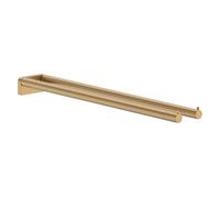 hansgrohe AddStoris S - toallero Doble, toallero de baño con Dos Brazos, fijación Oculta, Accesorios de baño, Bronze Cepillado, 41787140