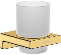 Hansgrohe AddStoris vaso para cepillos de dientes blanco-oro 41749990