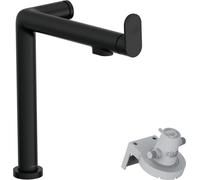 hansgrohe Aqittura M91 mezclador de cocina, Filtersystem 240, 1jet, 76804670, Color: Negro Mate