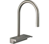 hansgrohe Aquno Select M81 monomando de cocina 170, ducha extraíble, 3jet, sBox, 8 l/min, 73831800, Color: Acabado en acero inoxidable