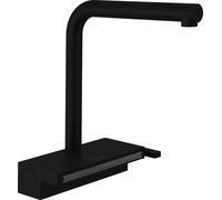 Hansgrohe Grifo de cocina Aquno Select M81 - Monomando, caño extraíble, 2 chorros, Negro mate