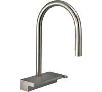 hansgrohe Aquno Select M81 monomando de cocina 170, ducha extraíble, 3jet, 7 l/min, 73837800, Color: Acabado en acero inoxidable