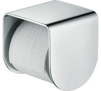 hansgrohe AXOR Accesorios universales portarrollos de papel higiénico, softsquare, con estante, 42436990, Color: Óptica Oro Pulido