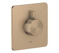 hansgrohe AXOR Citterio C mezclador empotrado para 1 consumidor, Corte cúbico, 49651140, Color: Bronce cepillado