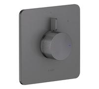 hansgrohe AXOR Citterio C mezclador empotrado para 1 consumidor, Corte cúbico, 49651340, Color: Cromo negro cepillado