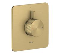 hansgrohe AXOR Citterio C mezclador empotrado para 1 consumidor, Corte cúbico, 49651950, Color: Latón cepillado