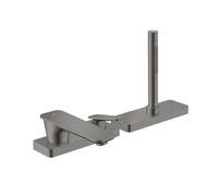 hansgrohe AXOR Citterio C Mezclador monomando de 3 agujeros para bañera con sBox, 2 consumidores, 49430330, Color: Cromo negro pulido