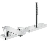 hansgrohe AXOR Citterio C Mezclador monomando de 3 agujeros para bañera con sBox, 2 consumidores, 49430000, Color: cromado