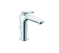 hansgrohe AXOR Citterio C Mezclador monomando de lavabo 125, con CoolStart y juego de desagüe, 49040000, Color: cromado