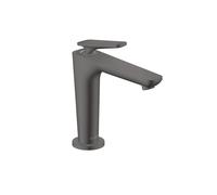 hansgrohe AXOR Citterio C Mezclador monomando de lavabo 125, con CoolStart y juego de desagüe, 49040340, Color: Cromo negro cepillado