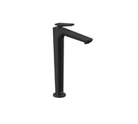 hansgrohe AXOR Citterio C Mezclador monomando de lavabo 250, con CoolStart y juego de desagüe, 49050670, Color: negro mate