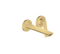 hansgrohe AXOR Citterio C mezclador monomando empotrado de lavabo para montaje en pared, caño 195mm, 49110250, Color: Óptica de oro cepillado
