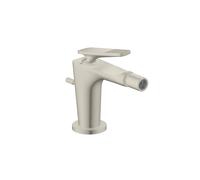 hansgrohe AXOR Citterio C Mezclador monomando para bidé, con juego de desagüe, corte cúbico, 49211800, Color: Óptica de acero inoxidable
