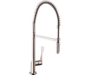 hansgrohe AXOR Citterio DN15 Mezclador monomando de cocina 230 Semi-Pro, 39840800, Color: Acabado en acero inoxidable
