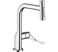 Mezclador monomando de cocina hansgrohe AXOR Citterio DN15 Select 230 2jet con pulverizador extraíble, 39862000, Color: cromado