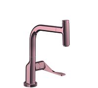 hansgrohe AXOR Citterio DN15 Mezclador monomando de cocina Select 230 con caño extraíble, 39861300, Color: Oro rojo pulido
