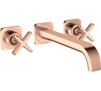 hansgrohe AXOR Citterio E Grifo de lavabo empotrado de 3 orificios con roseta...