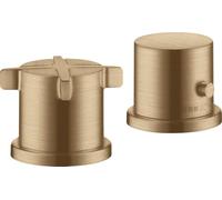 hansgrohe AXOR Citterio E Llanta de bañera de 2 orificios con termostato, 36412140, Color: Brushed Bronze