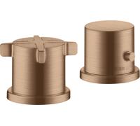 hansgrohe AXOR Citterio E Llanta de bañera de 2 orificios con termostato, 36412310, Color: Oro rojo cepillado