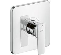 hansgrohe AXOR Citterio E Mezclador monomando de ducha, empotrado, 1 consumidor, 36655340, Color: Cromo negro cepillado
