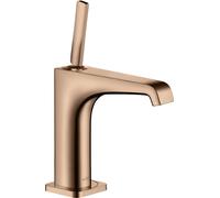 hansgrohe AXOR Citterio E Mezclador monomando de lavabo 125 sin juego de desagüe, 36101300, Color: Oro rojo pulido