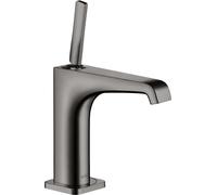 hansgrohe AXOR Citterio E Mezclador monomando de lavabo 125 sin juego de desagüe, 36101330, Color: Cromo negro pulido