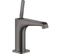 hansgrohe AXOR Citterio E Mezclador monomando de lavabo 125 sin juego de desagüe, 36101340, Color: Cromo negro cepillado