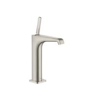 hansgrohe AXOR Citterio E Mezclador monomando de lavabo 190 sin lanza para lavabos, 36103800, Color: Óptica de acero inoxidable