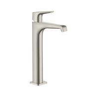hansgrohe AXOR Citterio E Mezclador monomando de lavabo 250 con manivela sin lanza, 36113800, Color: Óptica de acero inoxidable