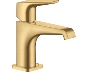 hansgrohe AXOR Citterio E Mezclador monomando de lavabo 90 con manivela sin lanza, 36112250, Color: Óptica de oro cepillado