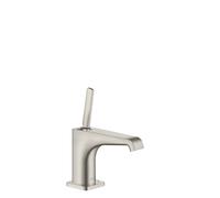 hansgrohe AXOR Citterio E Mezclador monomando de lavabo 90 sin lanza para lavabo de mano, 36102800, Color: Óptica de acero inoxidable