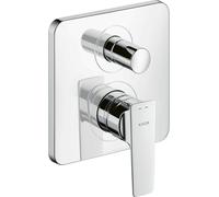 hansgrohe AXOR Citterio E Mezclador monomando para bañera, empotrado, 36455340, Color: Cromo negro cepillado