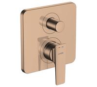 hansgrohe AXOR Citterio E Mezclador monomando para bañera empotrado, combinación de fusibles, 36457300, Color: Oro rojo pulido