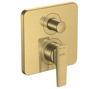 hansgrohe AXOR Citterio E Mezclador monomando para bañera empotrado, combinación de fusibles, 36457950, Color: Latón cepillado