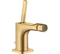 hansgrohe AXOR Citterio E Mezclador monomando para bidé con juego de desagüe, 36120250, Color: Óptica de oro cepillado