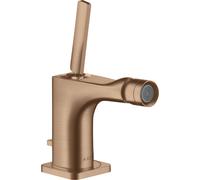 hansgrohe AXOR Citterio E Mezclador monomando para bidé con juego de desagüe, 36120310, Color: Oro rojo cepillado