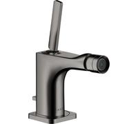 hansgrohe AXOR Citterio E Mezclador monomando para bidé con juego de desagüe, 36120330, Color: Cromo negro pulido
