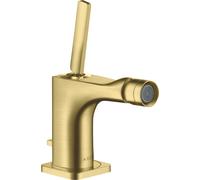 hansgrohe AXOR Citterio E Mezclador monomando para bidé con juego de desagüe, 36120950, Color: Latón cepillado