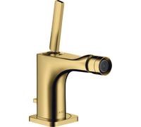 hansgrohe AXOR Citterio E Mezclador monomando para bidé con juego de desagüe, 36120990, Color: Óptica Oro Pulido
