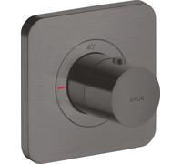 hansgrohe AXOR Citterio E Módulo termostato empotrado 12 x 12, 36702340, Color: Cromo negro cepillado