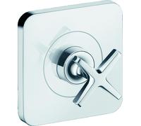 hansgrohe AXOR Citterio E Válvula de cierre empotrada 12 x 12, 36771800, Color: Óptica de acero inoxidable