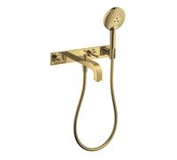 hansgrohe AXOR Citterio Grifo de bañera de 3 orificios con asas de palanca, 3...