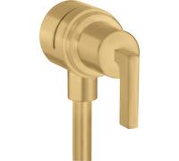 hansgrohe AXOR Citterio hansgrohe Fixfit Válvula de cierre con manivelas, 39882250, Color: Óptica de oro cepillado