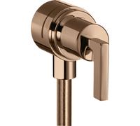 hansgrohe AXOR Citterio hansgrohe Fixfit Válvula de cierre con manivelas, 39882300, Color: Oro rojo pulido